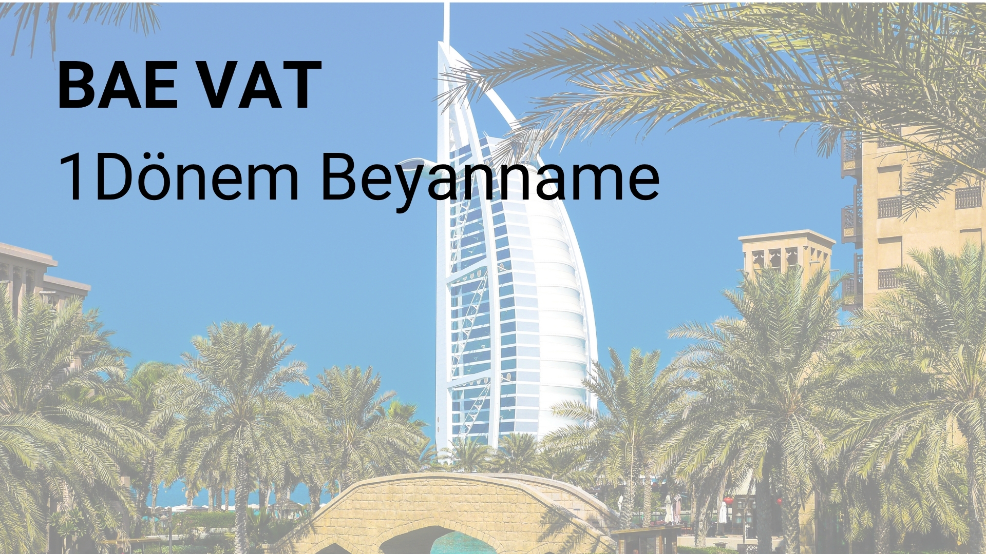 BAE VAT 1dönem beyanname hizmeti